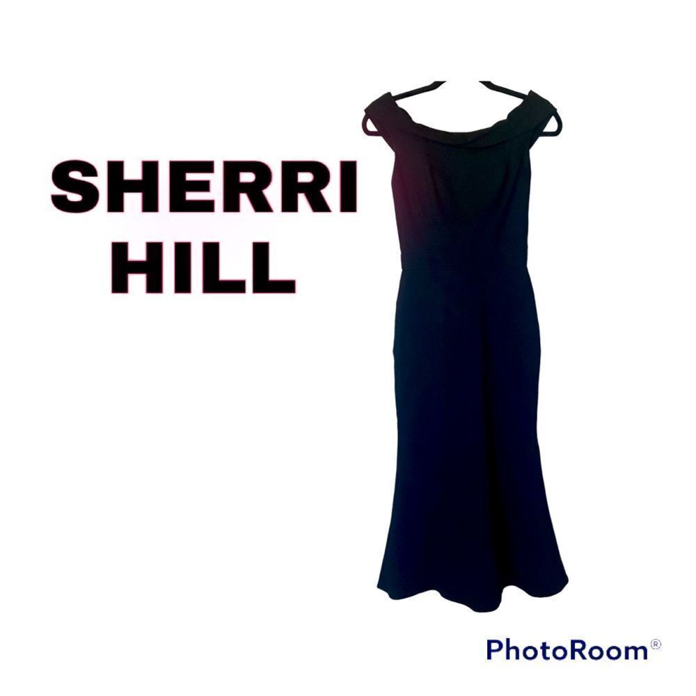 SHERRI HILL Off the Shoulder Maxi Mermaid Dress